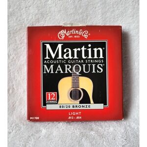 Martin M1700‎ Acoustic Guitar Strings 80/20 Bronze Light 12 Count Sealed Box